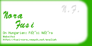 nora fusi business card